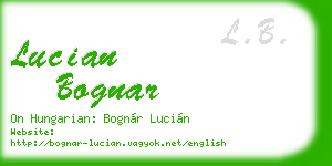 lucian bognar business card